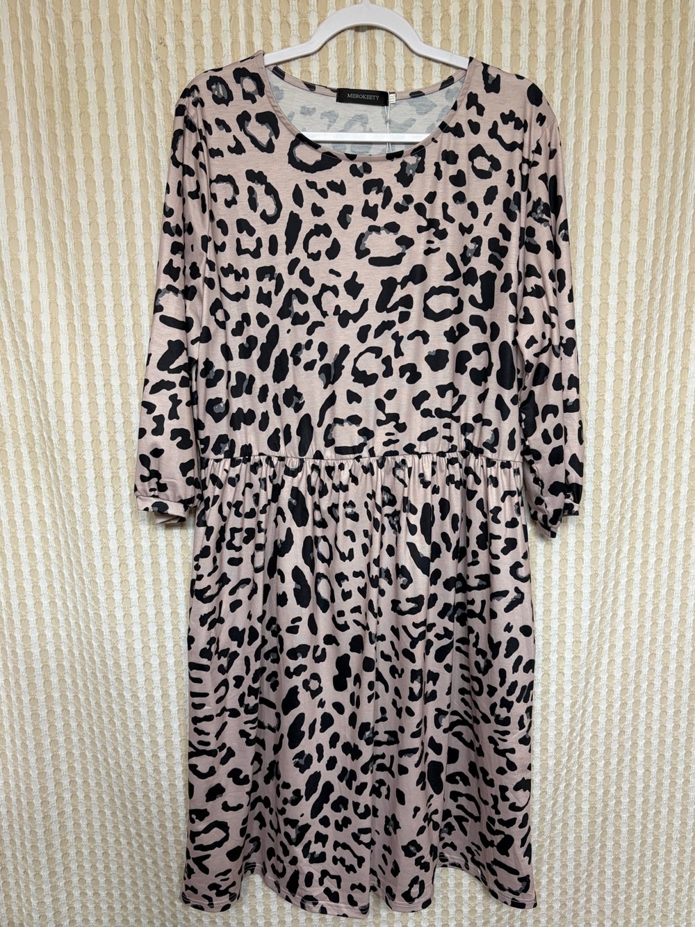 Blush pink Leopard Print Dress